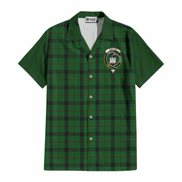 Kincaid Tartan Accent Cotton Hawaiian Shirt with Family Crest