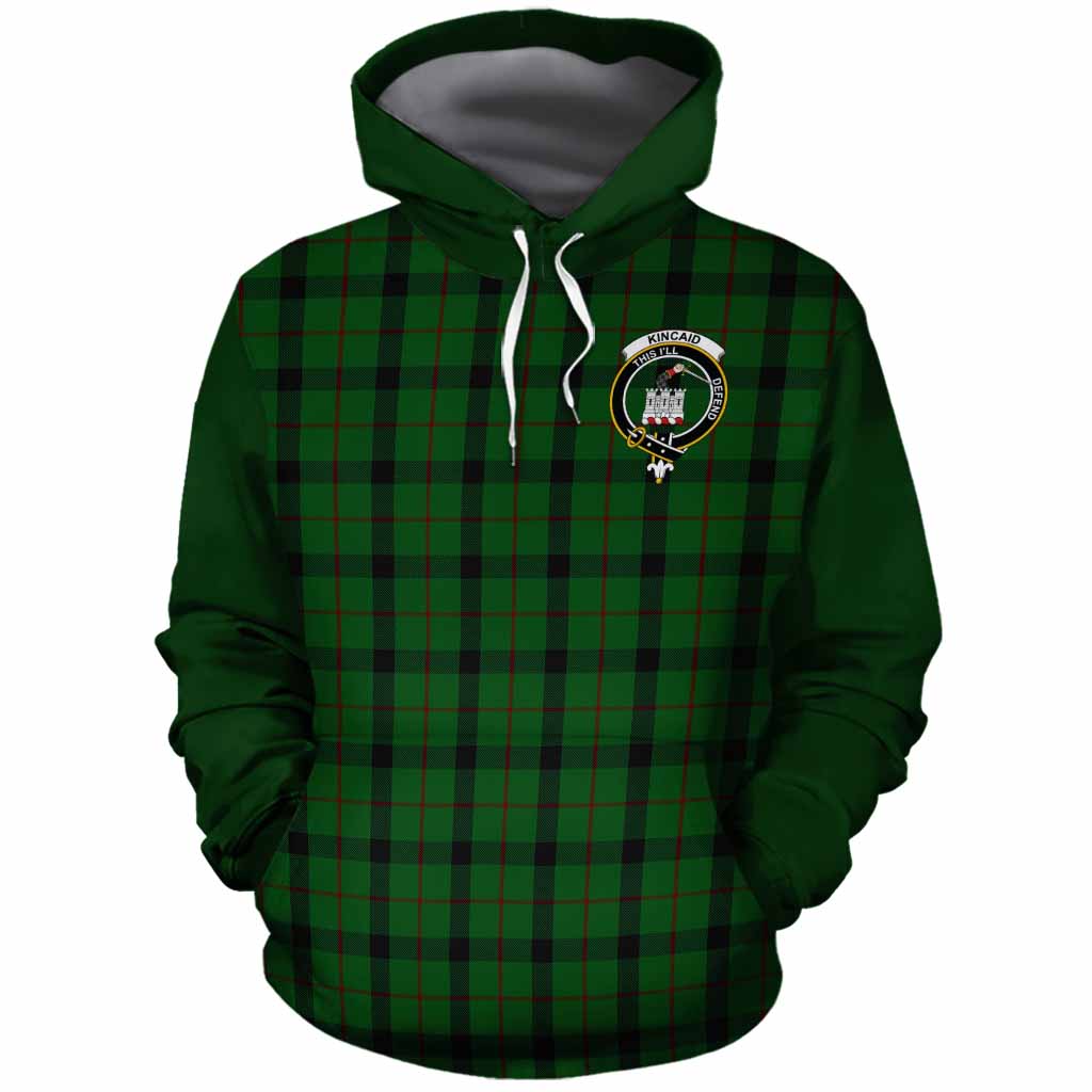 Kincaid Tartan Accent Cotton Hoodie with Family Crest