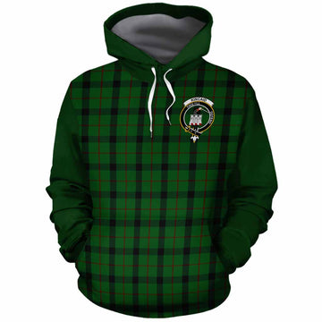 Kincaid Tartan Accent Cotton Hoodie with Family Crest