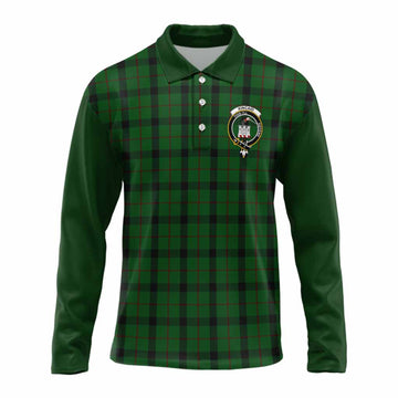 Kincaid Tartan Accent Long Sleeve Polo Shirt with Family Crest