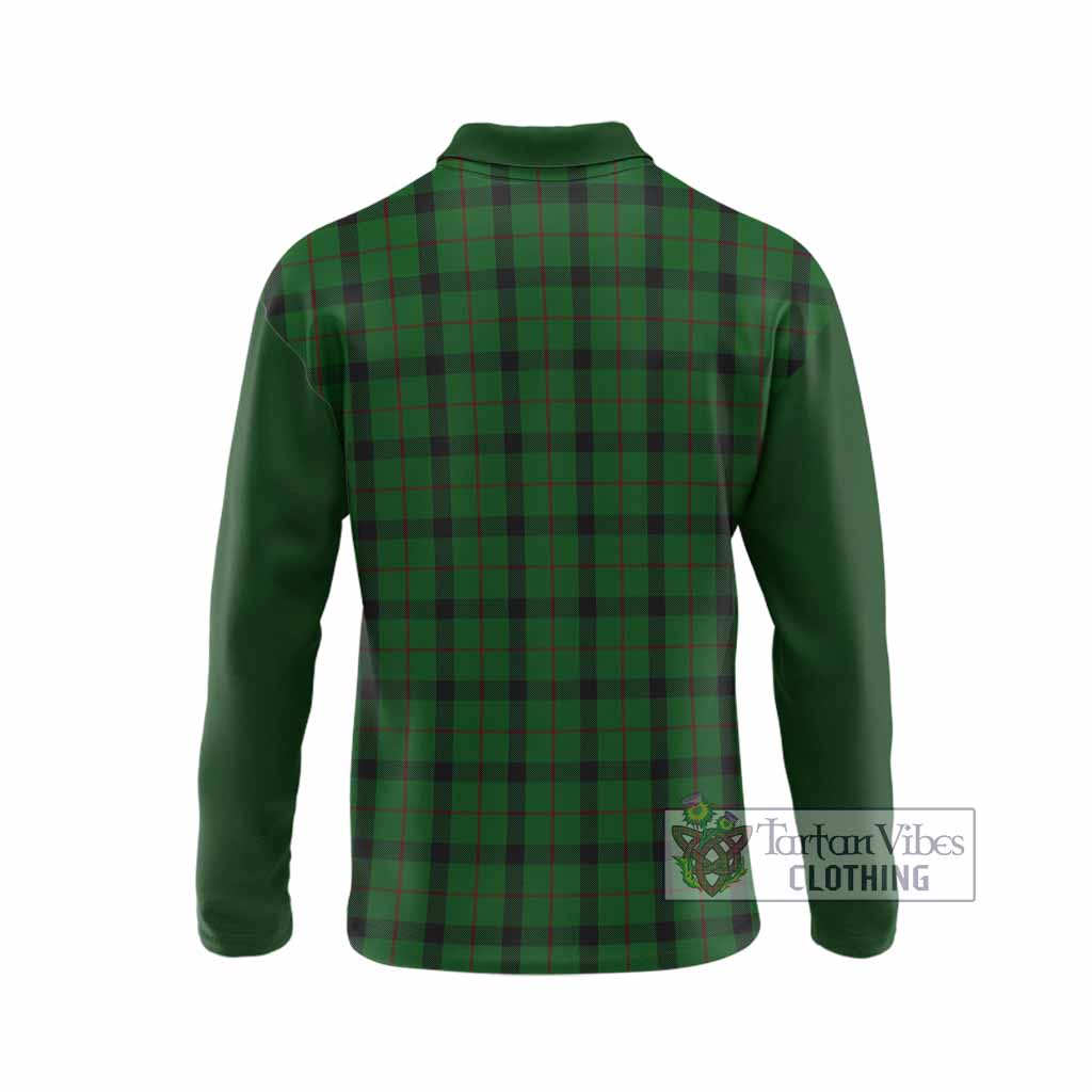 Kincaid Tartan Accent Long Sleeve Polo Shirt with Family Crest