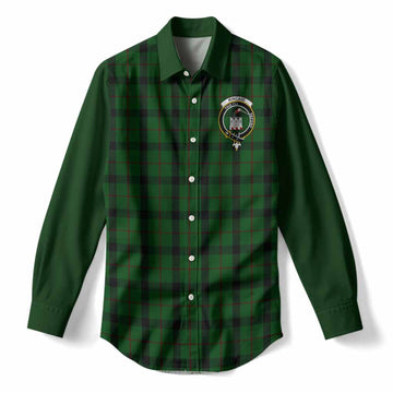 Kincaid Tartan Accent Women Casual Shirt with Family Crest