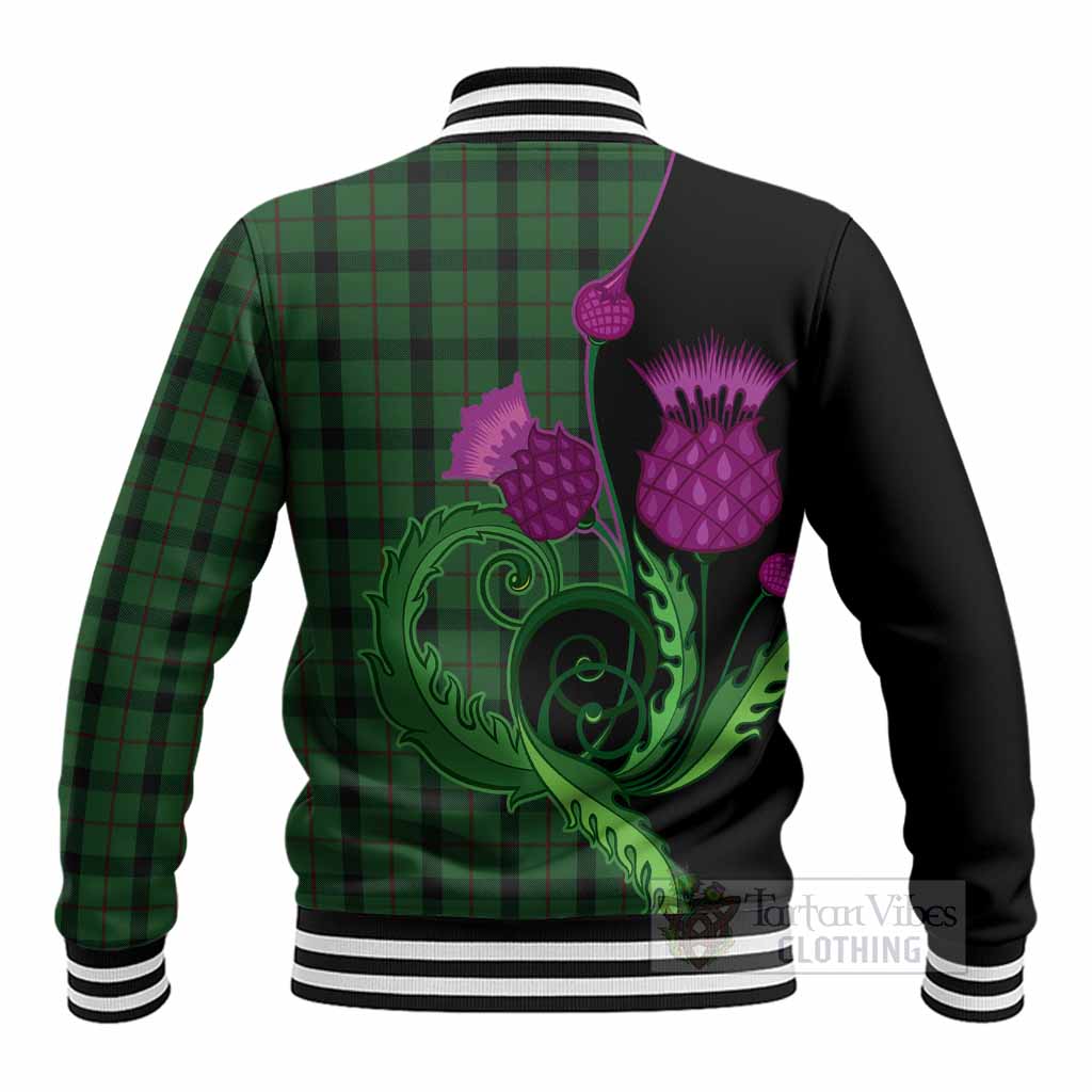 Kincaid Tartan Baseball Jacket Traditional Scottish Thistle