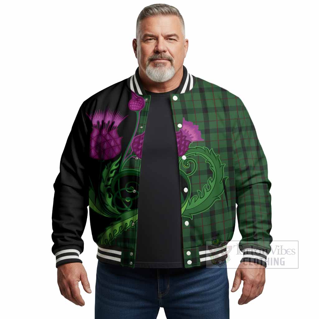 Kincaid Tartan Baseball Jacket Traditional Scottish Thistle