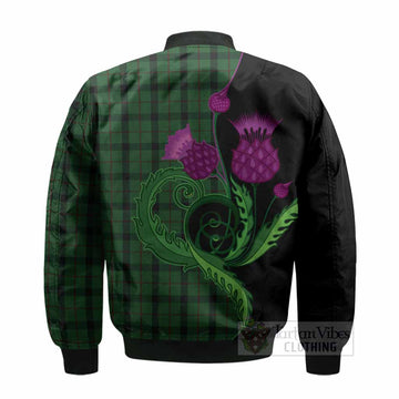 Kincaid Tartan Bomber Jacket Traditional Scottish Thistle