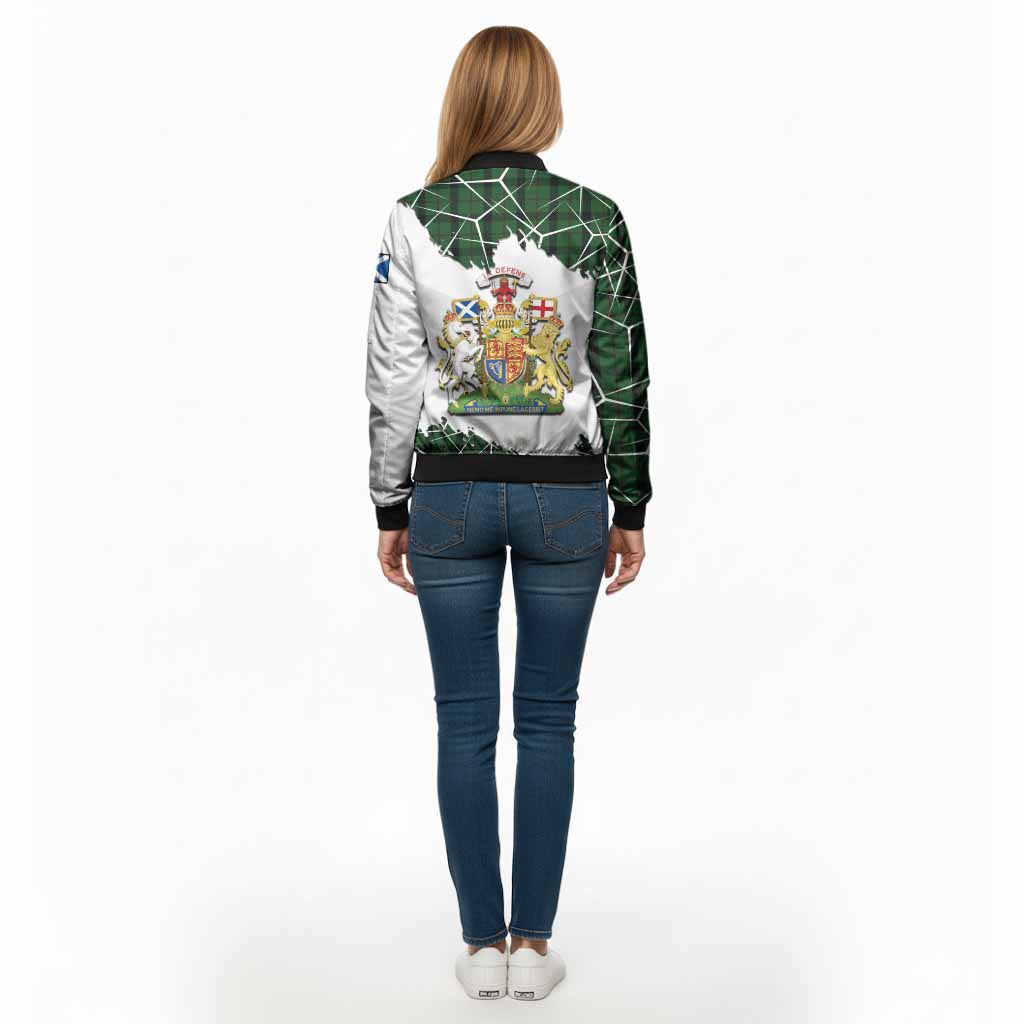 Kincaid Tartan Bomber Jacket with Family Crest and Lion Rampant Grunge Style
