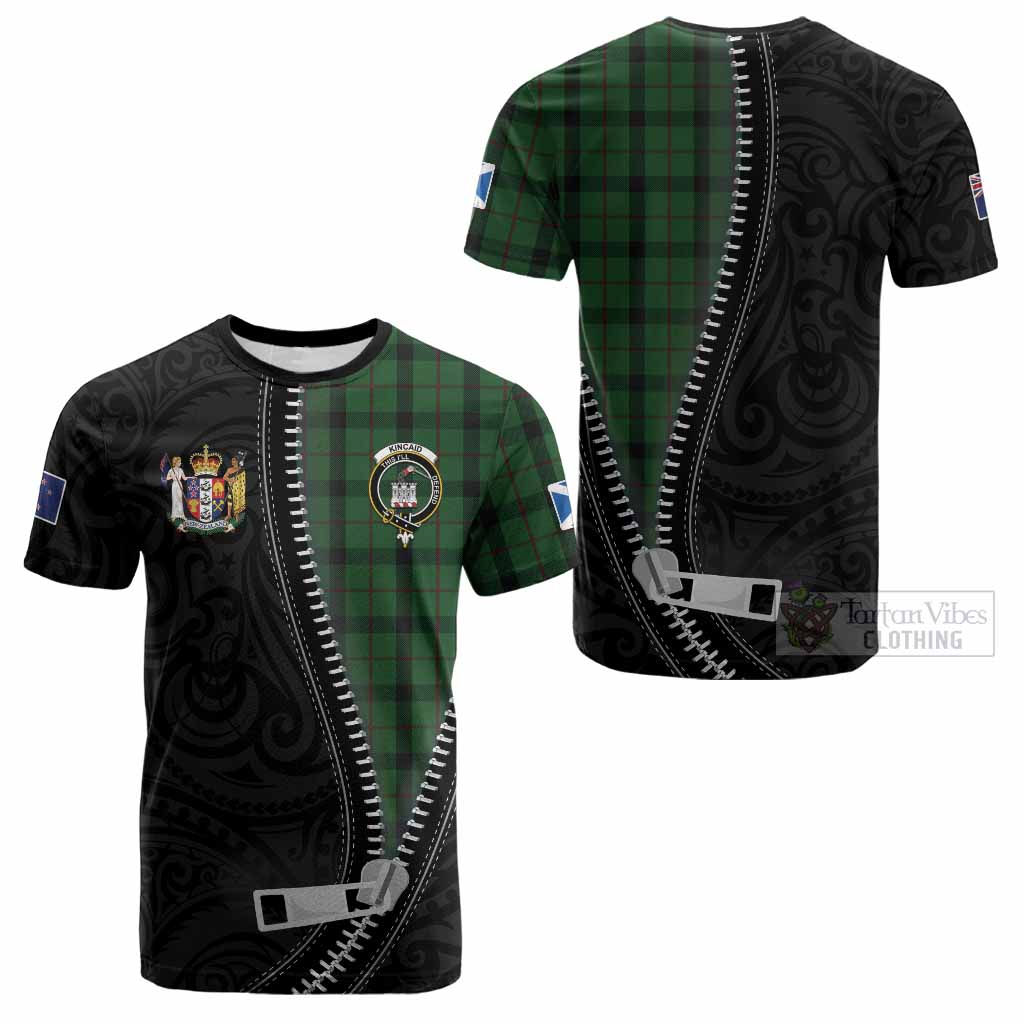 Kincaid Tartan Cotton T-shirt New Zealand Pattern Unique Zipper Stylized