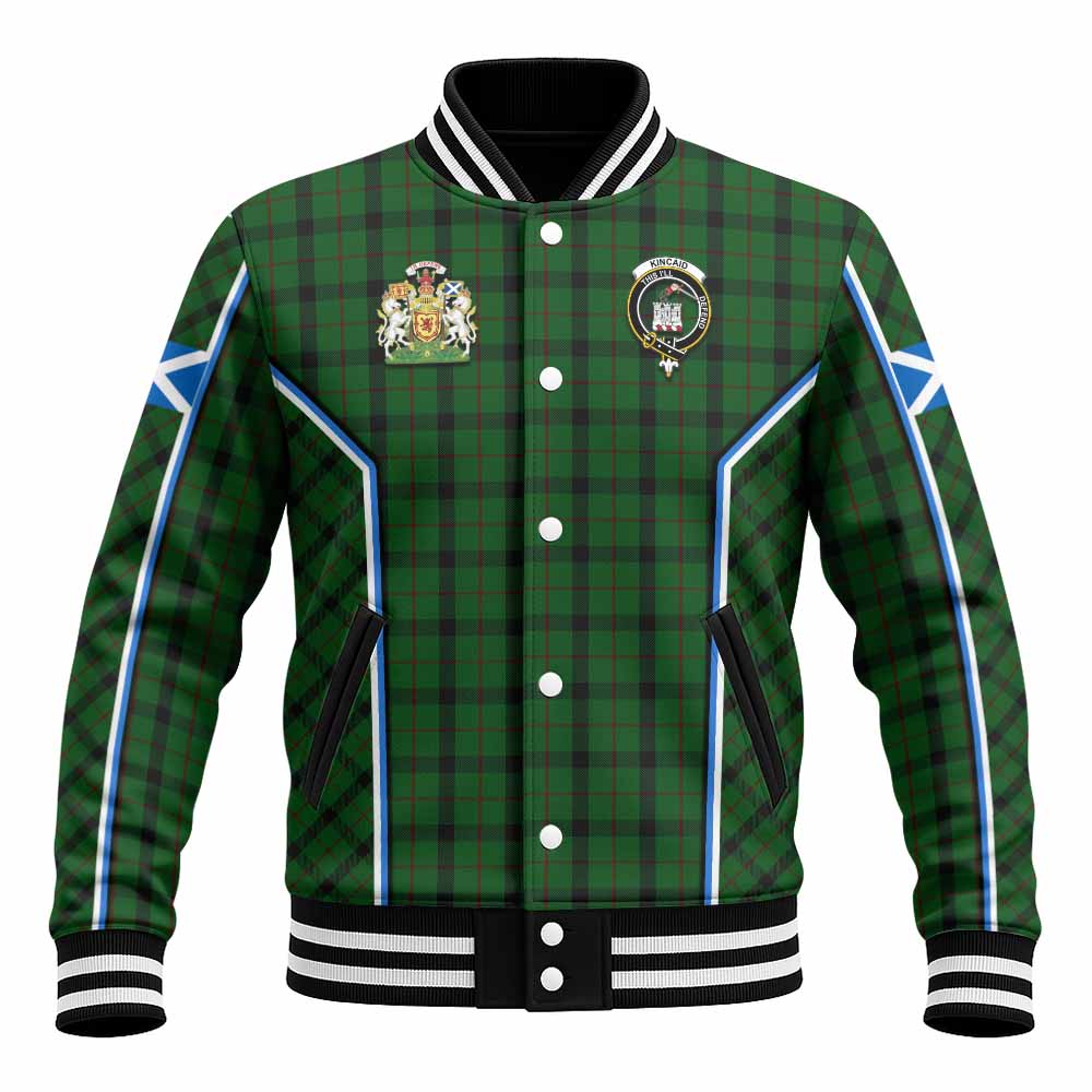Kincaid Tartan Crest Baseball Jacket Scotland Coat of Arm Flag Style - Tartan Vibes Clothing