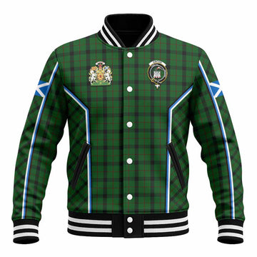 Kincaid Tartan Crest Baseball Jacket Scotland Coat of Arm Flag Style