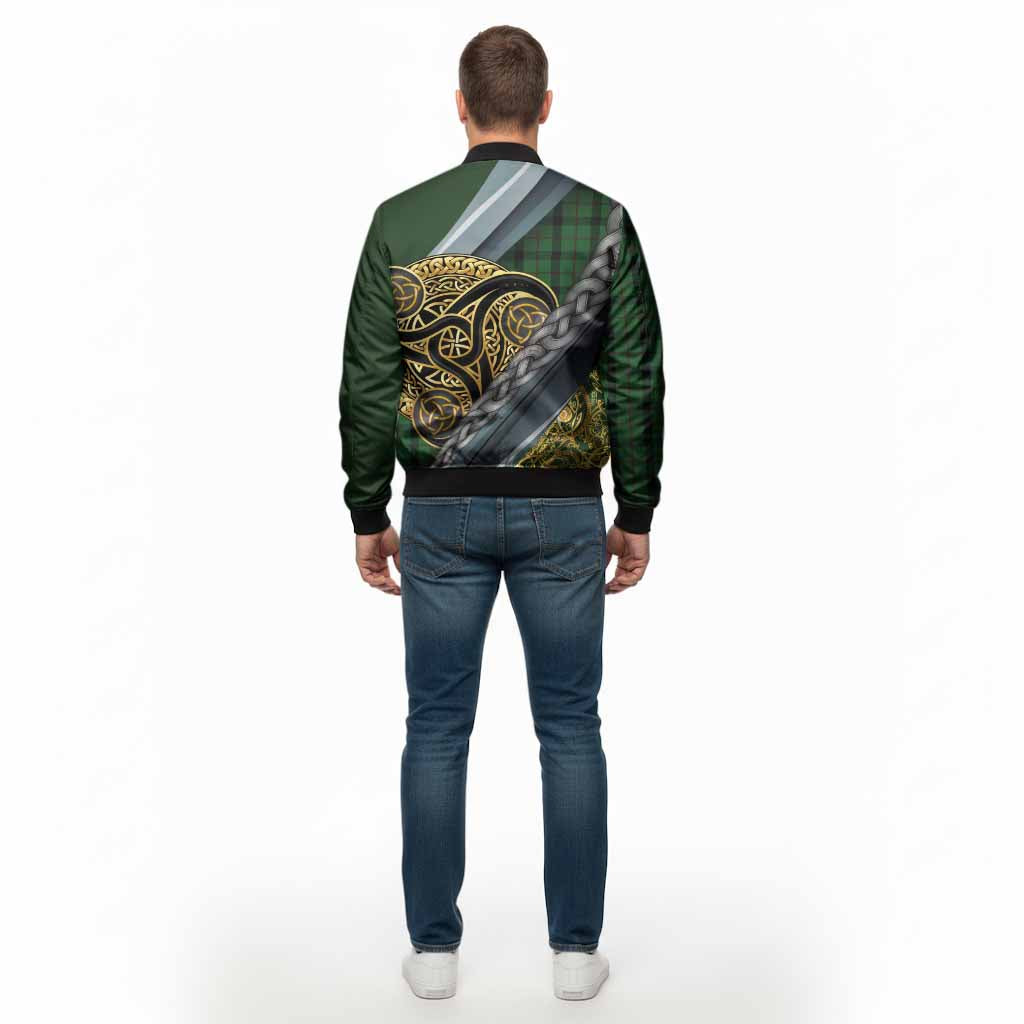 Kincaid Tartan Crest Bomber Jacket Scottish Triskele Celtic