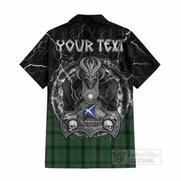 Kincaid Tartan Crest Cotton Hawaiian Shirt Celtic Odin's Raven Legacy