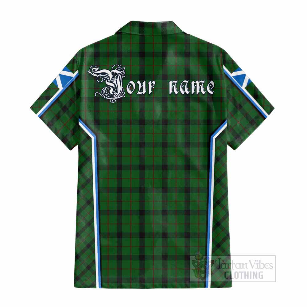 Kincaid Tartan Crest Cotton Hawaiian Shirt Scotland Coat of Arm Flag Style - Tartan Vibes Clothing