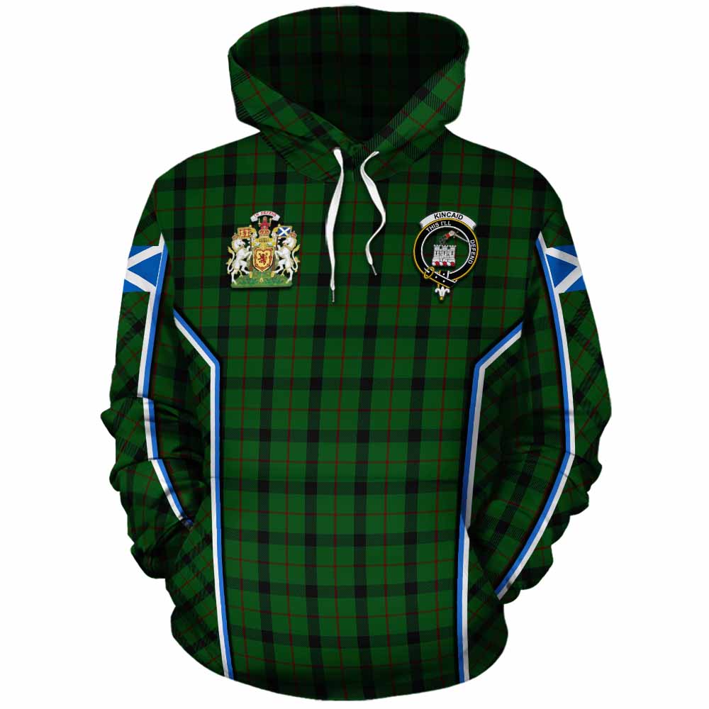 Kincaid Tartan Crest Cotton Hoodie Scotland Coat of Arm Flag Style - Tartan Vibes Clothing