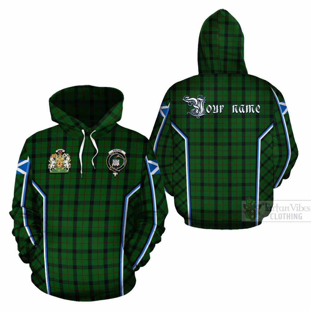Kincaid Tartan Crest Cotton Hoodie Scotland Coat of Arm Flag Style - Tartan Vibes Clothing