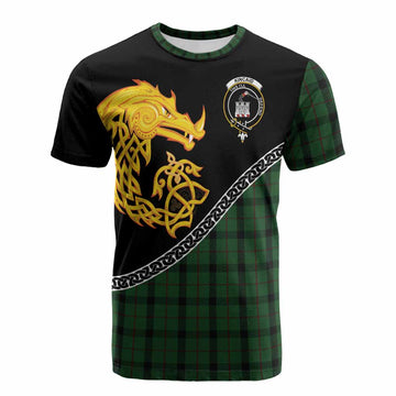 Kincaid Tartan Crest Cotton T-shirt Legendary Dragon Knot Half Style