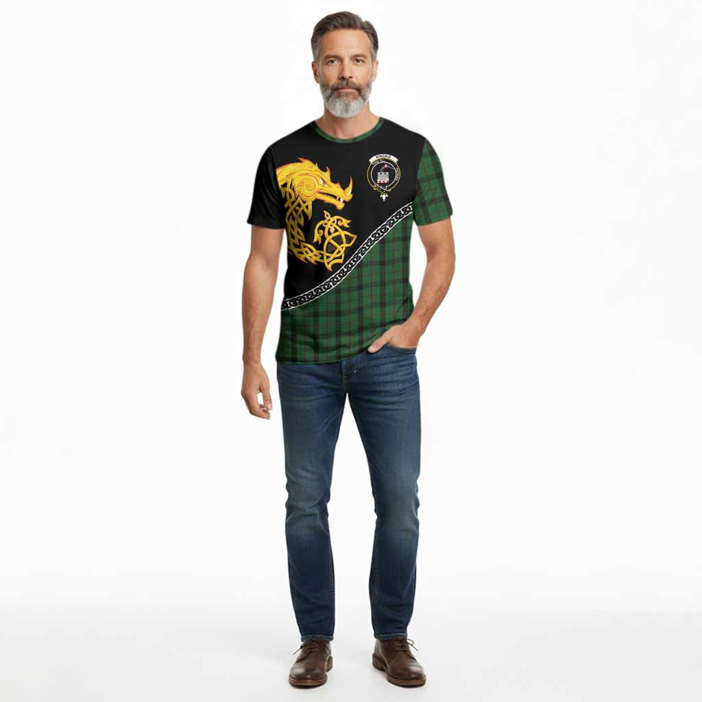 Kincaid Tartan Crest Cotton T-shirt Legendary Dragon Knot Half Style