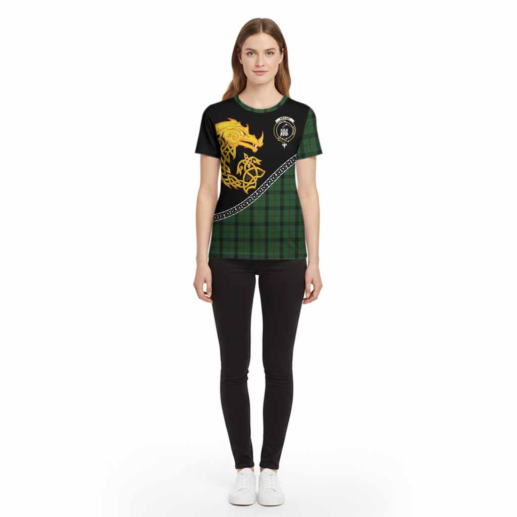 Kincaid Tartan Crest Cotton T-shirt Legendary Dragon Knot Half Style