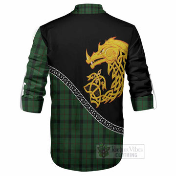 Kincaid Tartan Crest Ghillie Shirt Legendary Dragon Knot Half Style