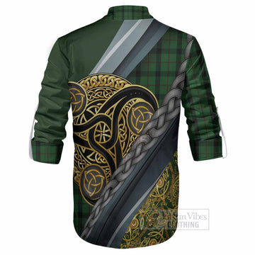 Kincaid Tartan Crest Ghillie Shirt Scottish Triskele Celtic