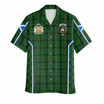 Kincaid Tartan Crest Hawaiian Shirt Scotland Coat of Arm Flag Style - Tartan Vibes Clothing
