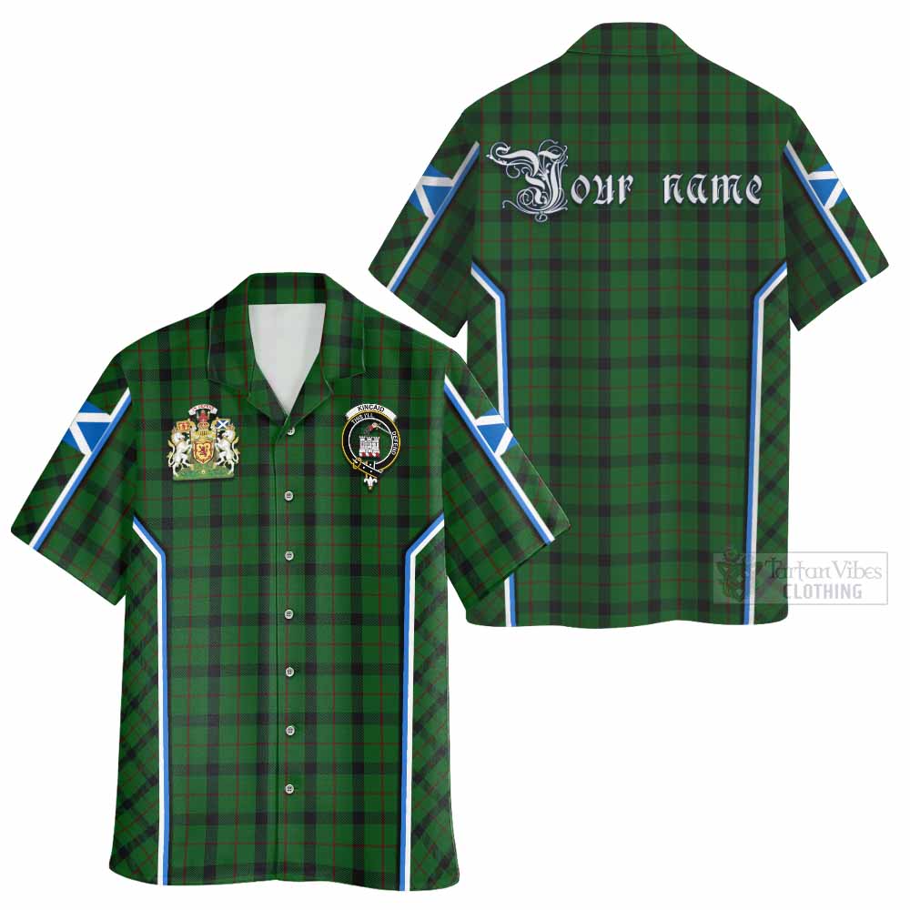Kincaid Tartan Crest Hawaiian Shirt Scotland Coat of Arm Flag Style - Tartan Vibes Clothing