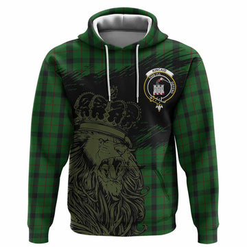 Kincaid Tartan Crest Hoodie Crowned Lion Heritage Style