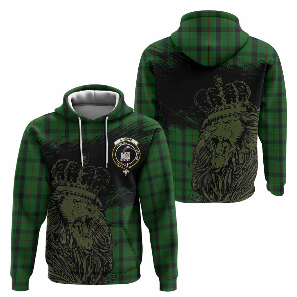 Kincaid Tartan Crest Hoodie Crowned Lion Heritage Style