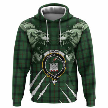 Kincaid Tartan Crest Hoodie Ferocious Lion Style