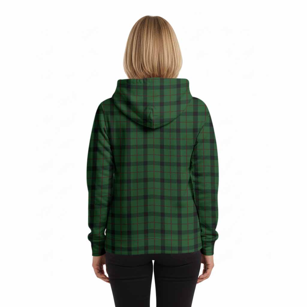 Kincaid Tartan Crest Hoodie Ferocious Lion Style