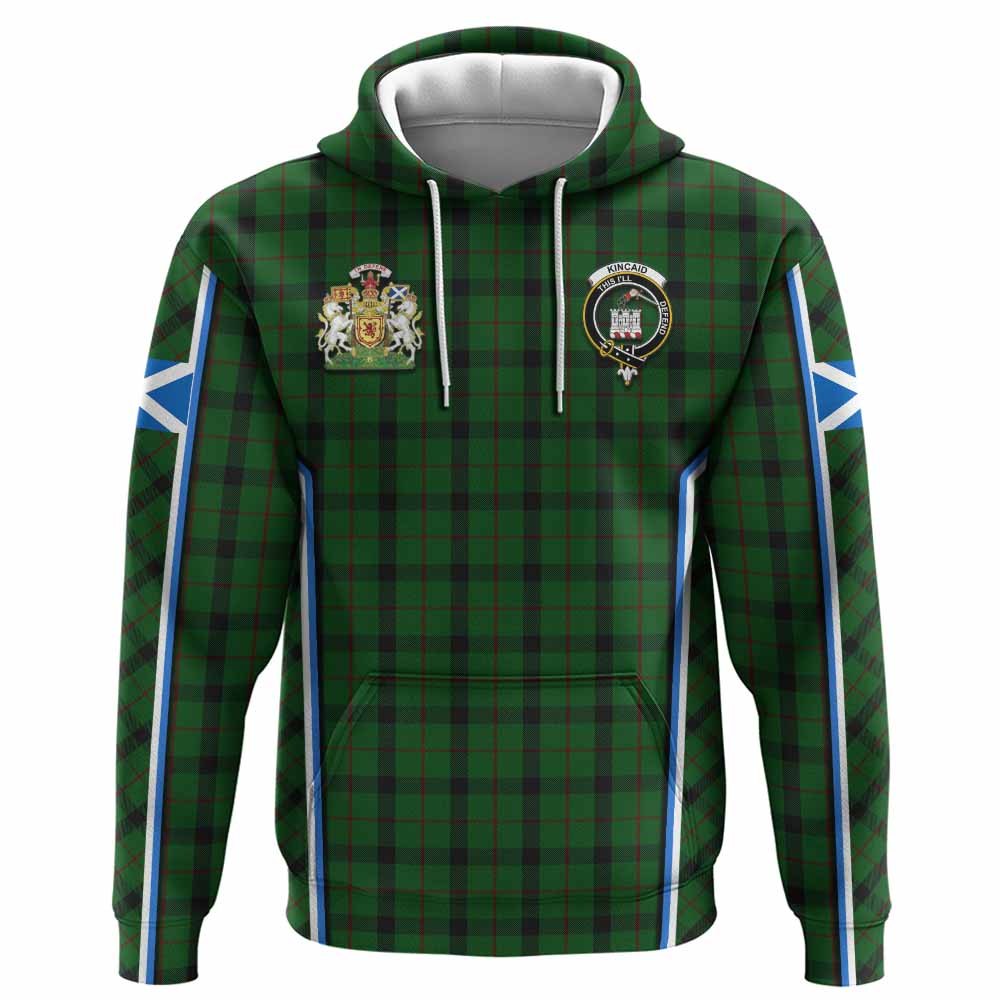 Kincaid Tartan Crest Hoodie Scotland Coat of Arm Flag Style - Tartan Vibes Clothing