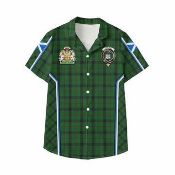 Kincaid Tartan Crest Kid Hawaiian Shirt Scotland Coat of Arm Flag Style - Tartan Vibes Clothing