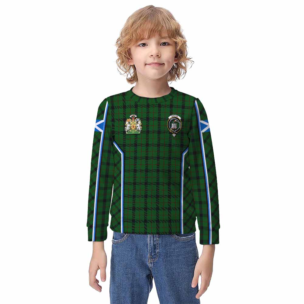 Kincaid Tartan Crest Kid Knitted Sweatshirt Scotland Coat of Arm Flag Style - Tartan Vibes Clothing