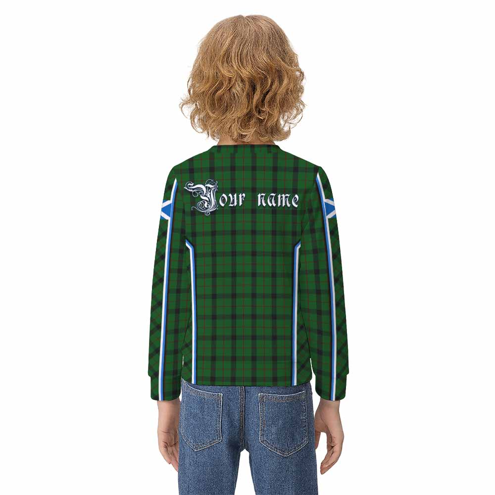 Kincaid Tartan Crest Kid Knitted Sweatshirt Scotland Coat of Arm Flag Style - Tartan Vibes Clothing