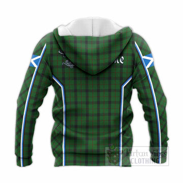 Kincaid Tartan Crest Knitted Hoodie Scotland Coat of Arm Flag Style