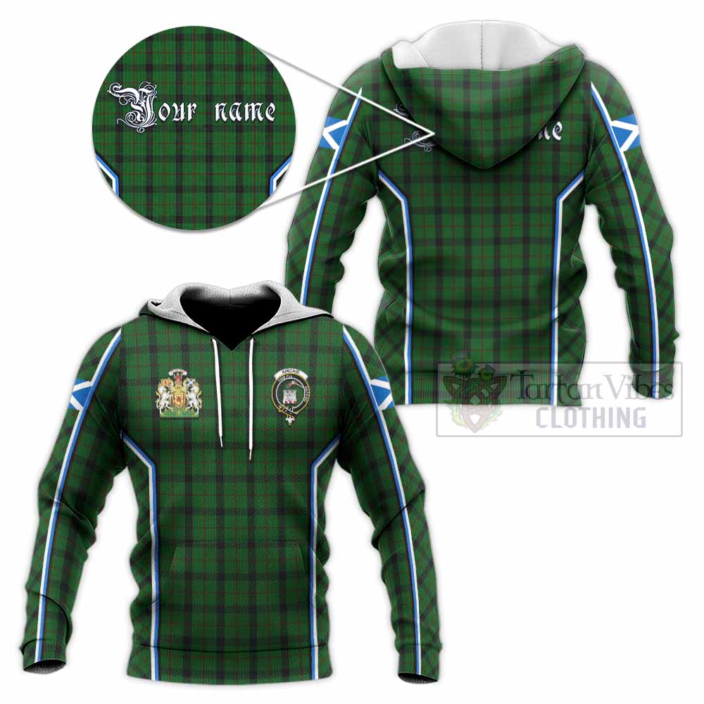 Kincaid Tartan Crest Knitted Hoodie Scotland Coat of Arm Flag Style - Tartan Vibes Clothing