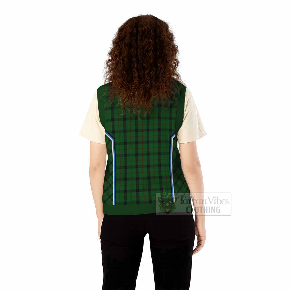 Kincaid Tartan Crest Knitted V-Neck Vest Scotland Coat of Arm Flag Style - Tartan Vibes Clothing
