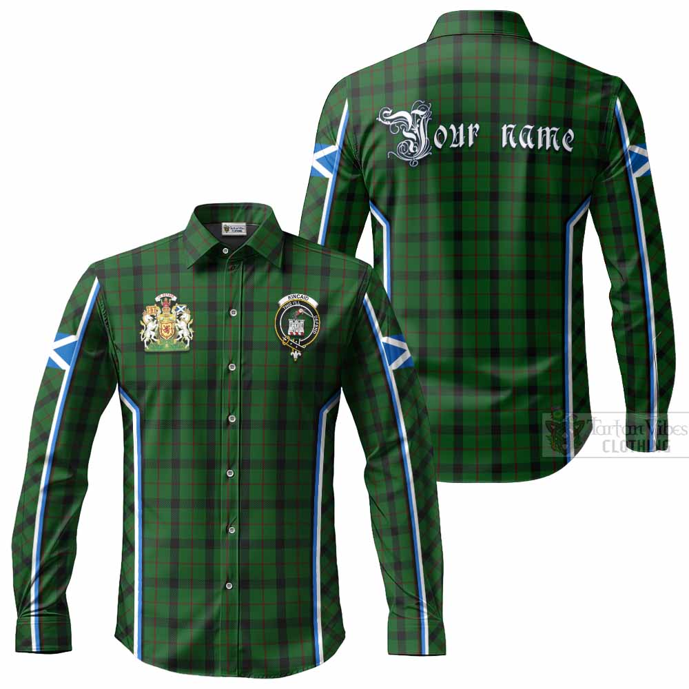 Kincaid Tartan Crest Long Sleeve Button Shirts Scotland Coat of Arm Flag Style - Tartan Vibes Clothing