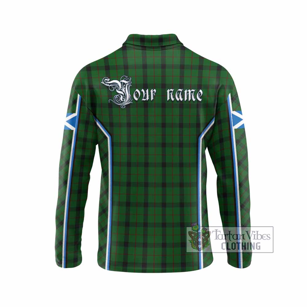 Kincaid Tartan Crest Long Sleeve Polo Shirt Scotland Coat of Arm Flag Style - Tartan Vibes Clothing