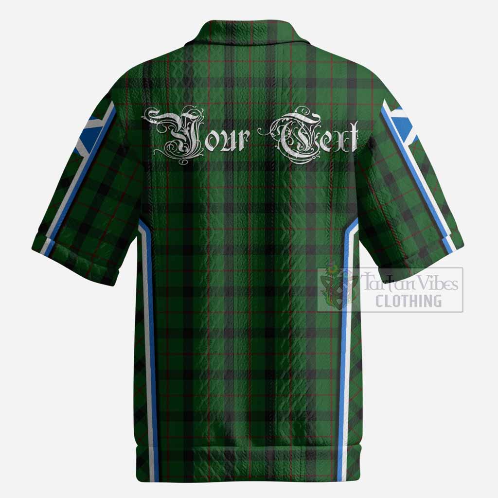 Kincaid Tartan Crest Men’s Polo Sweater Top Scotland Coat of Arm Flag Style
