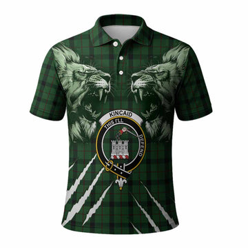 Kincaid Tartan Crest Polo Shirt Ferocious Lion Style