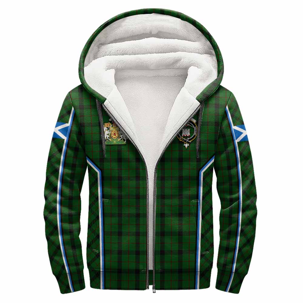 Kincaid Tartan Crest Sherpa Hoodie Scotland Coat of Arm Flag Style - Tartan Vibes Clothing