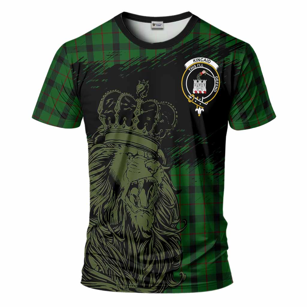 Kincaid Tartan Crest T-Shirt Crowned Lion Heritage Style