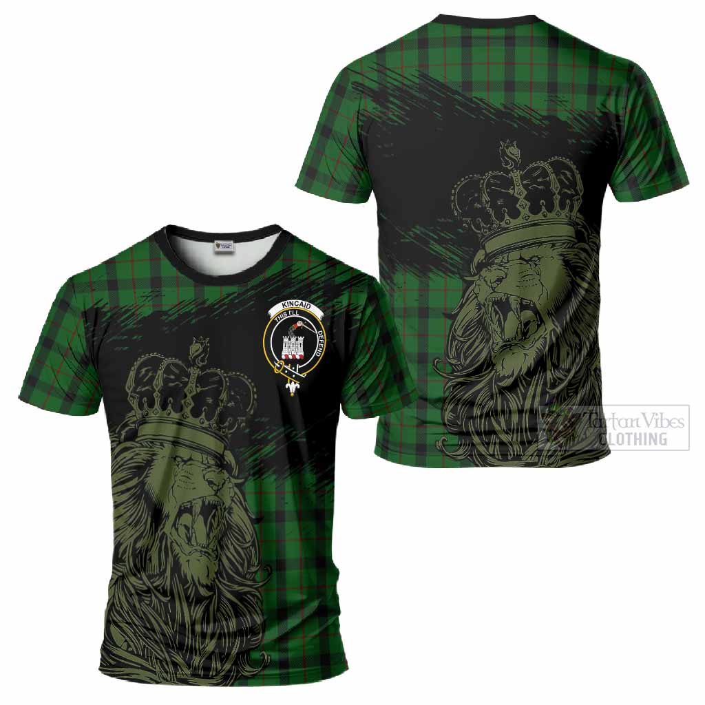 Kincaid Tartan Crest T-Shirt Crowned Lion Heritage Style
