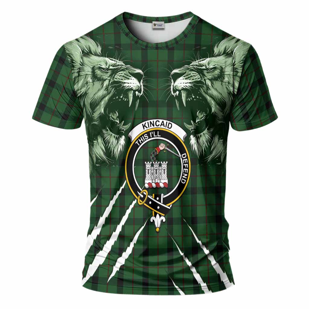 Kincaid Tartan Crest T-Shirt Ferocious Lion Style