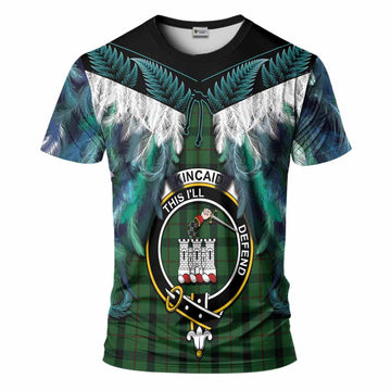 Kincaid Tartan Crest T-Shirt New Zealand Maori Korowai Cloak