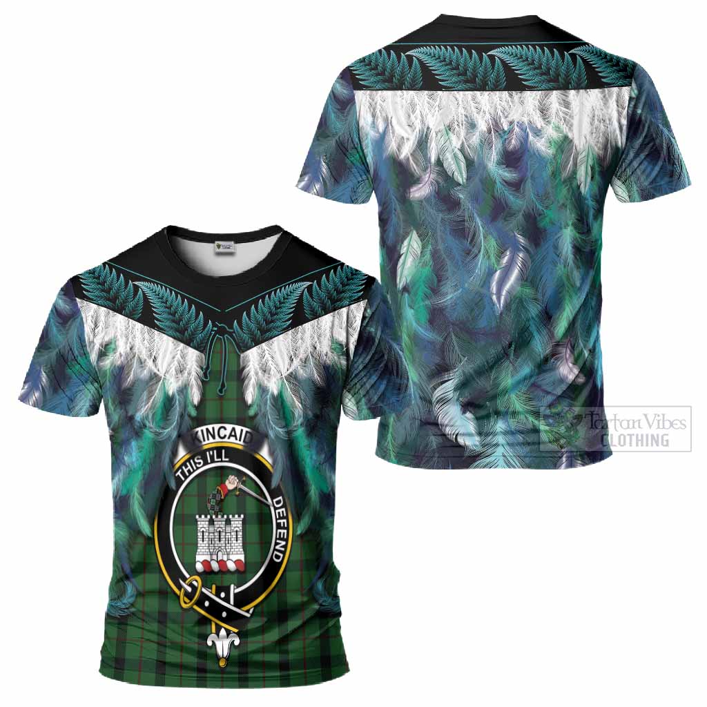Kincaid Tartan Crest T-Shirt New Zealand Maori Korowai Cloak