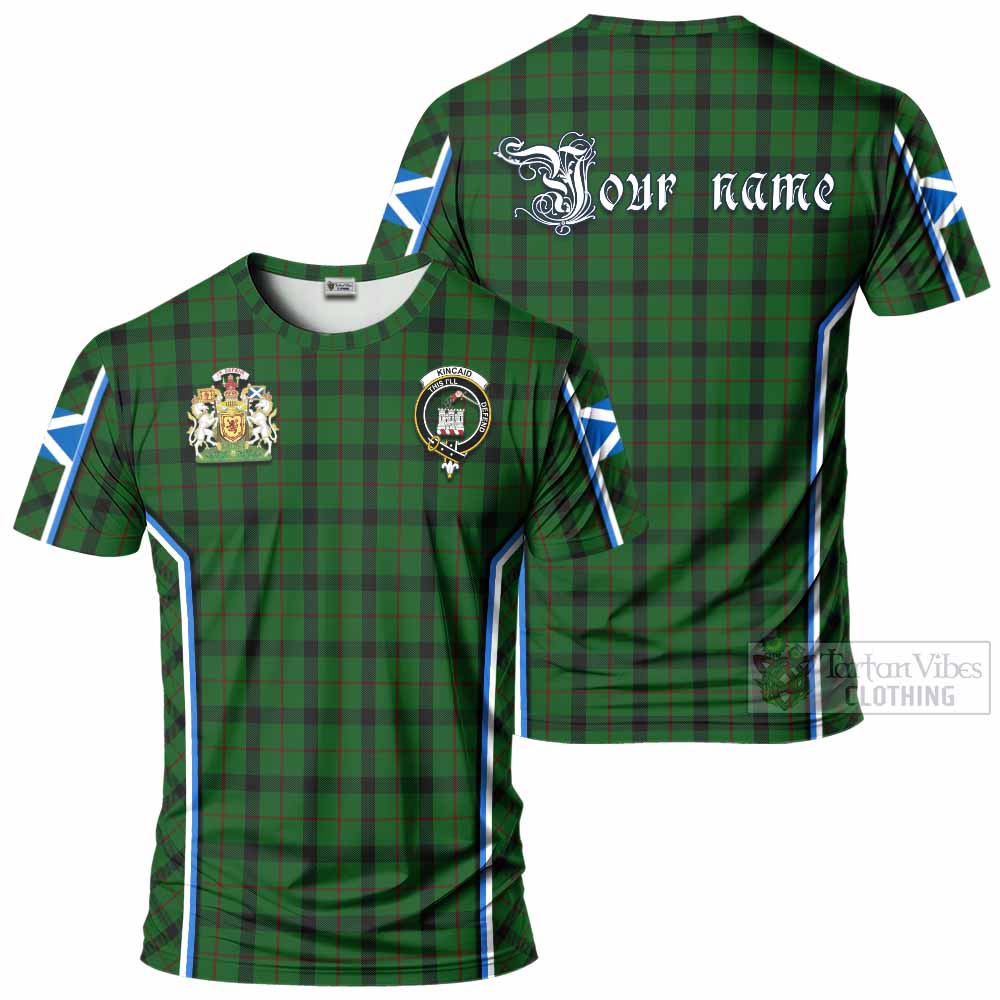 Kincaid Tartan Crest T-shirt Scotland Coat of Arm Flag Style - Tartan Vibes Clothing