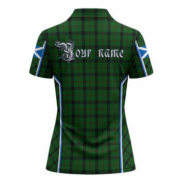 Kincaid Tartan Crest Women's Polo Shirt Scotland Coat of Arm Flag Style