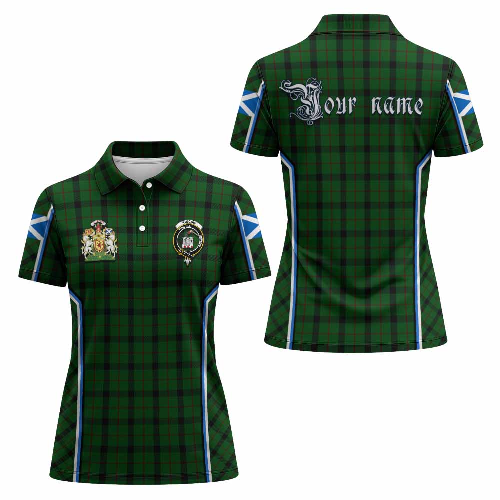 Kincaid Tartan Crest Women's Polo Shirt Scotland Coat of Arm Flag Style - Tartan Vibes Clothing