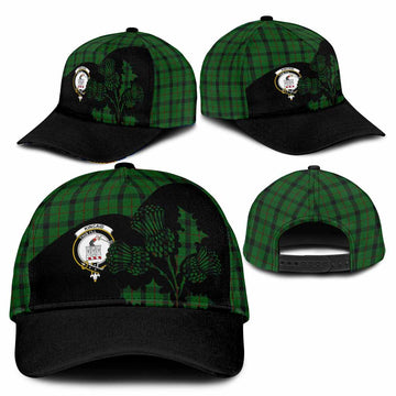 Kincaid Tartan Family Crest Classic Cap Scotland Thistle Floral Flag Style